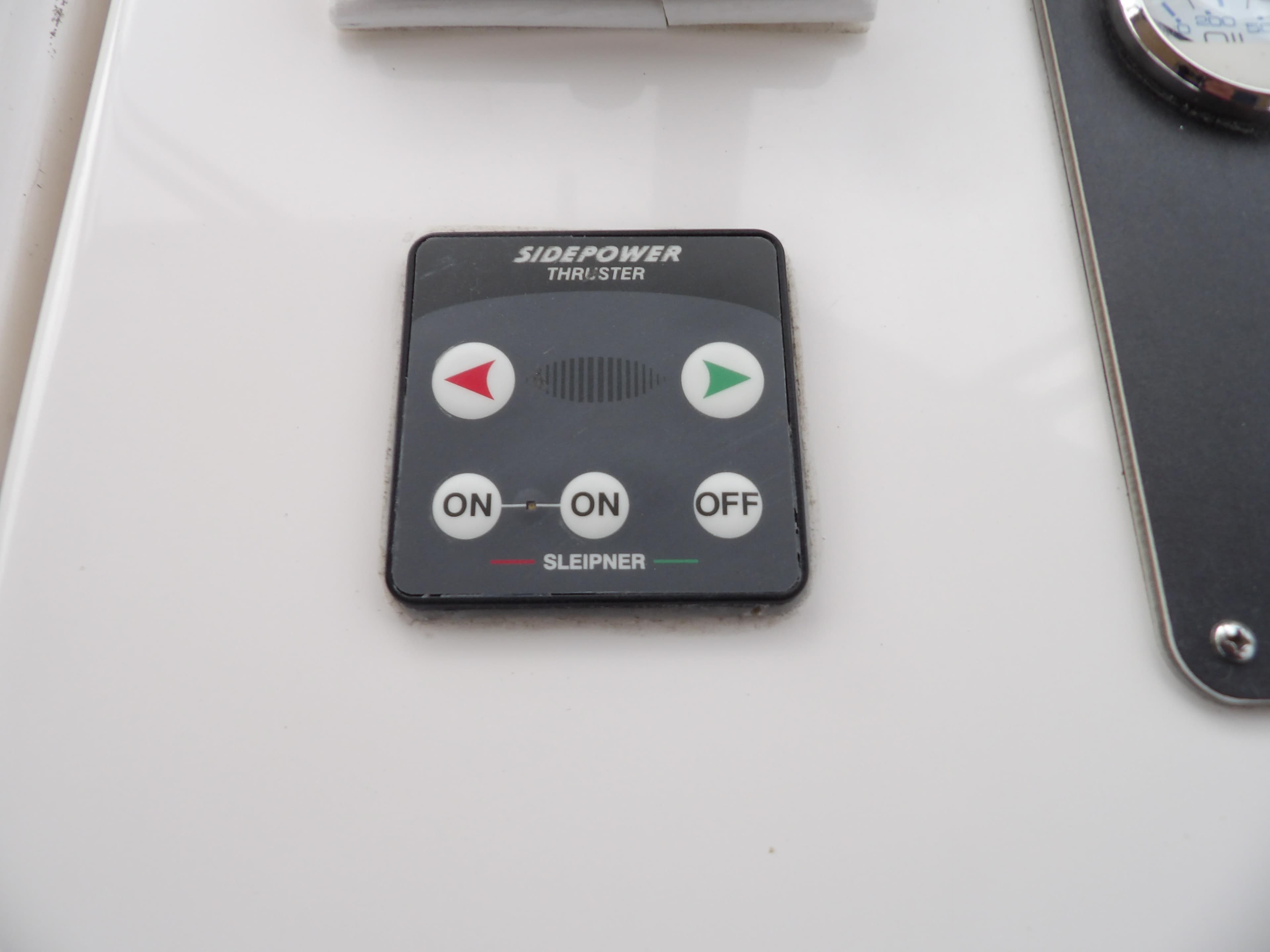 SidePower thruster control panel on 2002 Legacy Yachts 28 Express.